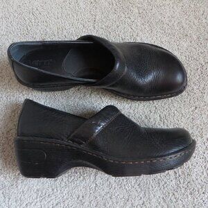 Born Womens Shoes/Clogs Size 8 Black Leather Cushion Insoles Comfort #W31927